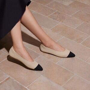 VIVAIA Pointed-Toe Knit Flats - Comfortable Everyday‎ Shoes EU/37.5 US/7